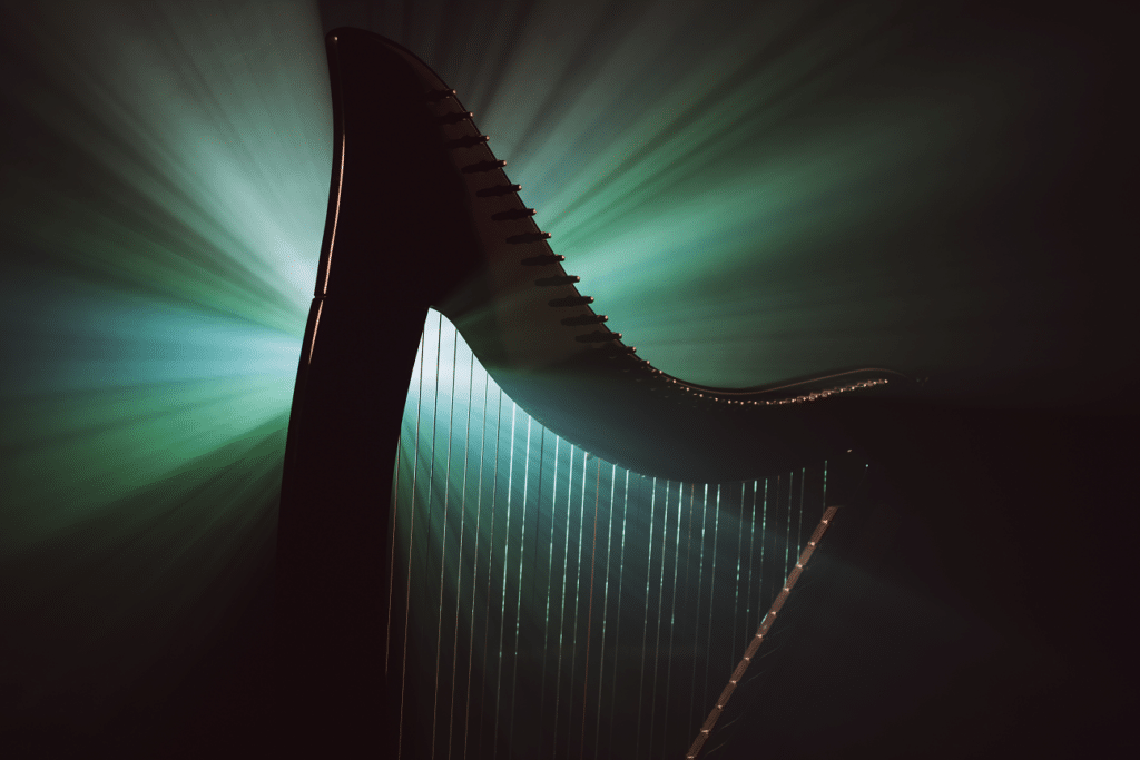 Harp met licht